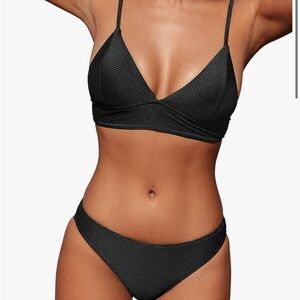 Cupshe Black Triangle Bikini Set
